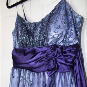 Midnight blue glittery dress